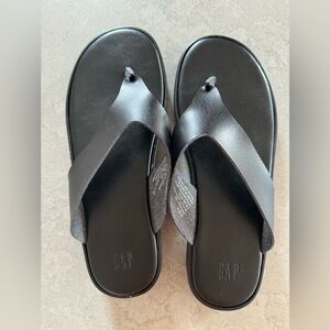 Vegan Leather Platform Flip Flops